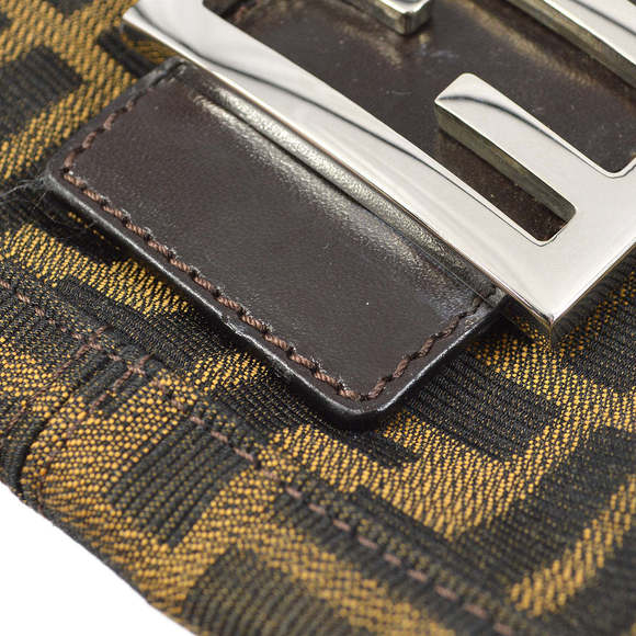 FENDI Brown Zucca Baguette Handbag 112824 - Picture 6 of 10